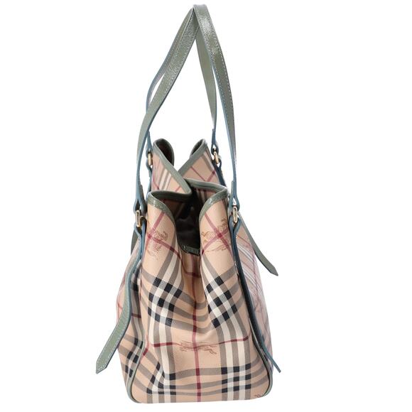 Burberry Check Canterbury Shoulder Bag Coated Canvas Green - Picture 7 of 7